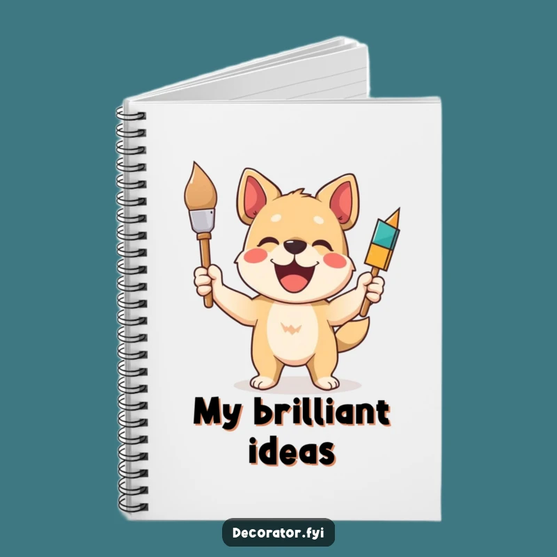 Funny Dog Painter Notebook: Jot Down Ideas with This Artistic Funny Gift