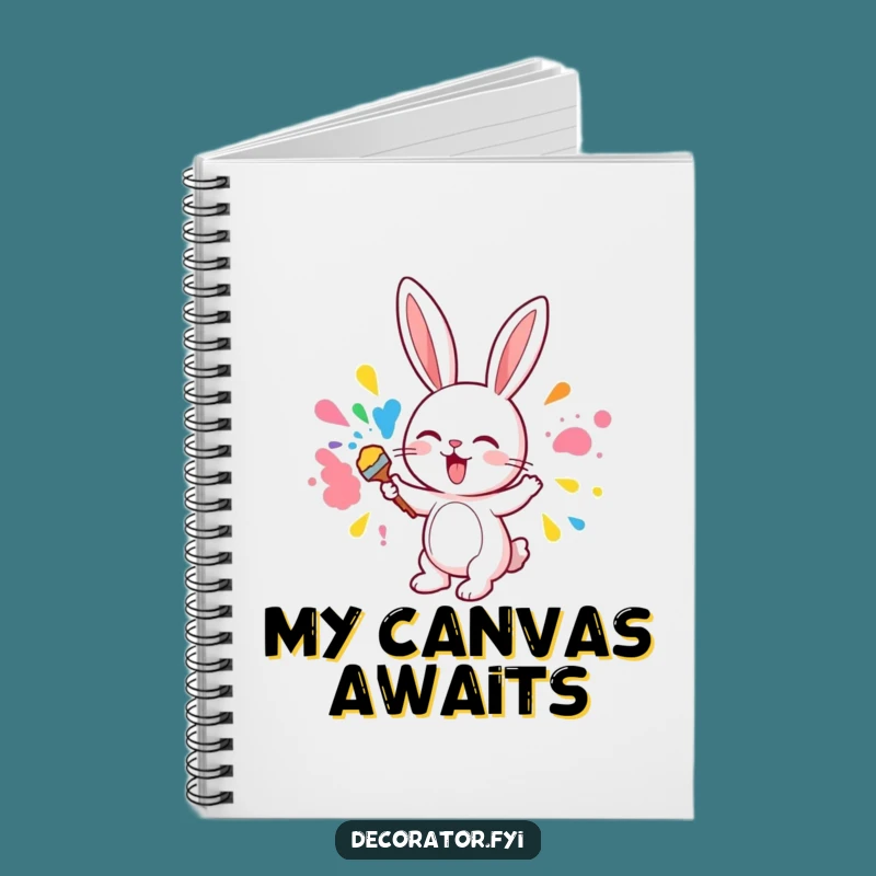 Funny Cute Bunny Painting Notebook, Hilarious Artist Journal, Colorful Bunny Ideas Keeper