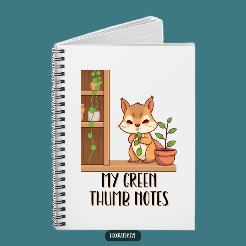 Funny Determined Squirrel Plant Notebook: Gardener Journal, Ideal Funny Gift