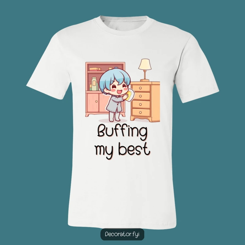 Funny Happy Polisher T-Shirt - Hilarious Content Homebody Gift Tee