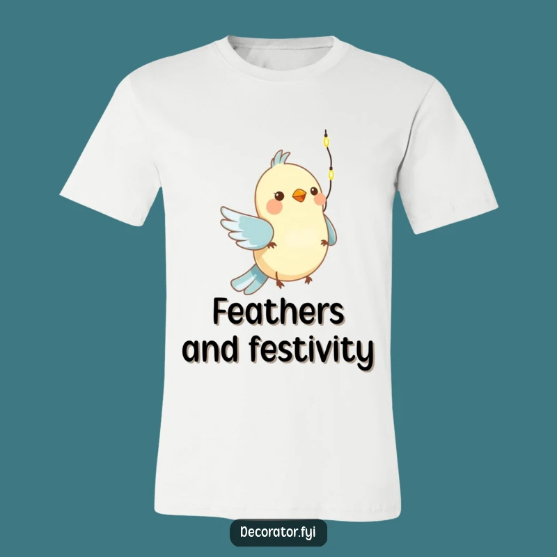 Funny Bird Decorating T-Shirt: Festive Fowl Fashion, Your Go-To Funny Holiday Gift Tee