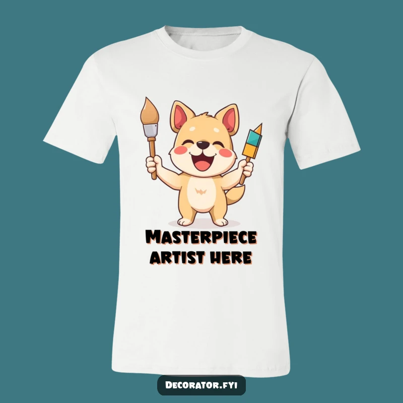 Funny Dog Painter T-Shirt: Unleash Your Creative Side with this Funny Gift