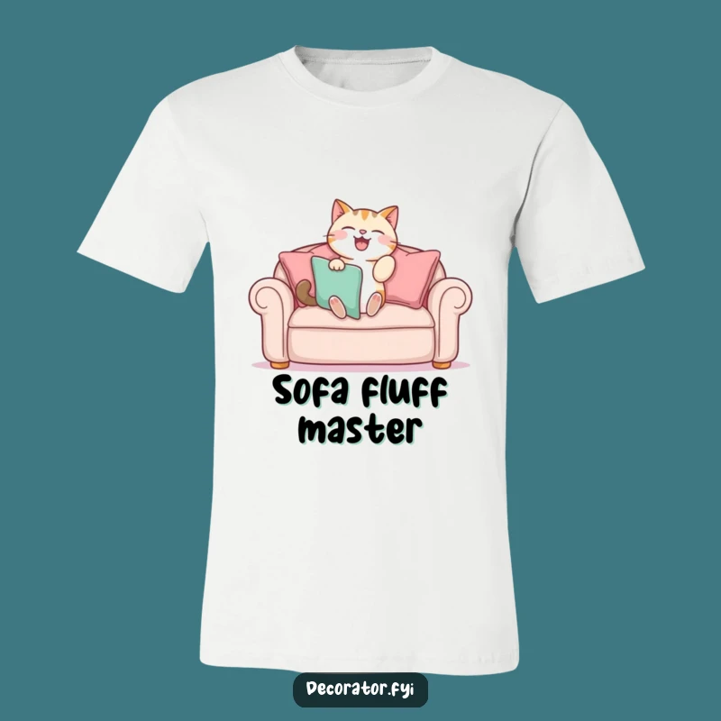 Funny Cat Sofa Stylist T-Shirt: Wear Your Love for Feline Decorators!