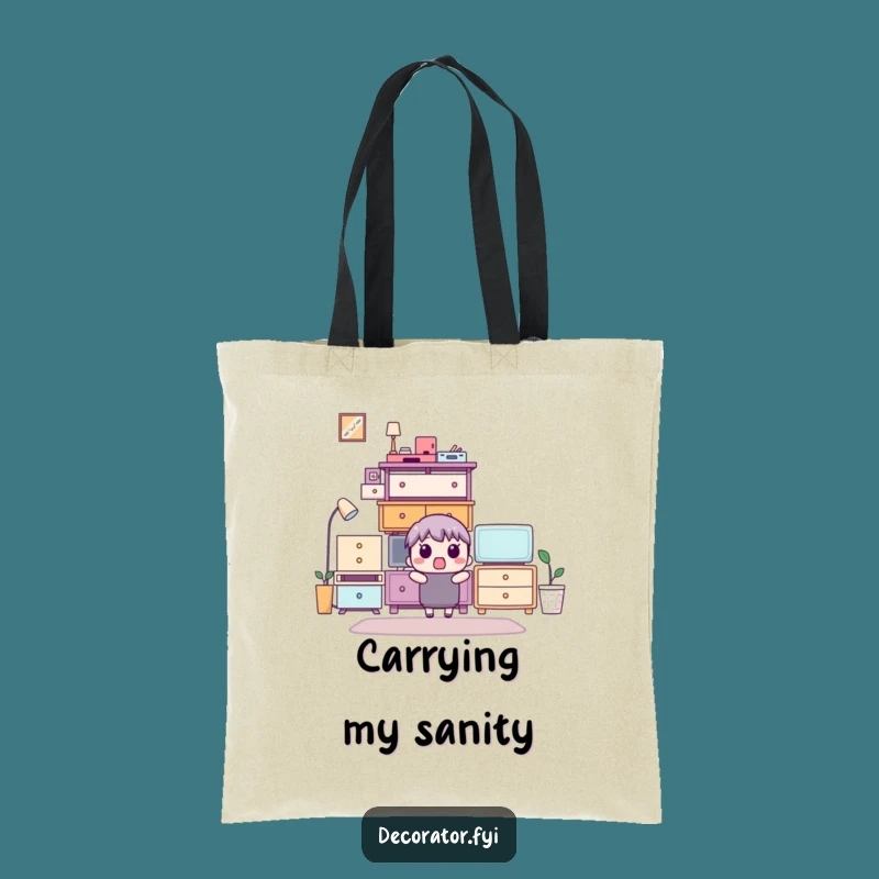 Funny Furniture Stack Tote Bag: Hilarious Accessory for Stylish Organization!