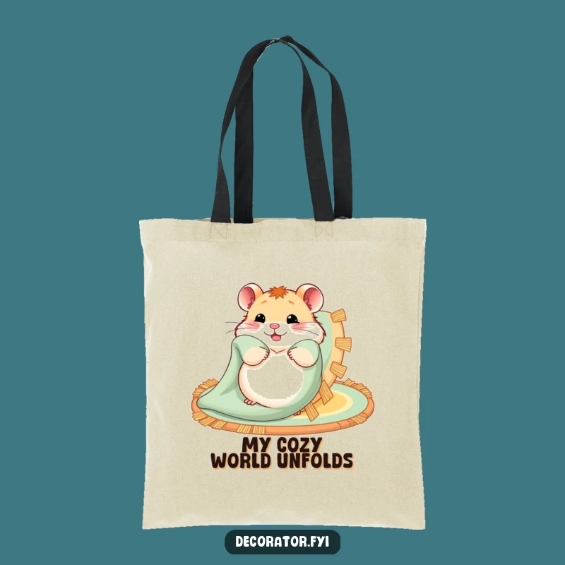Funny Hamster Rug Tote Bag: Carry Your Cozy Essentials