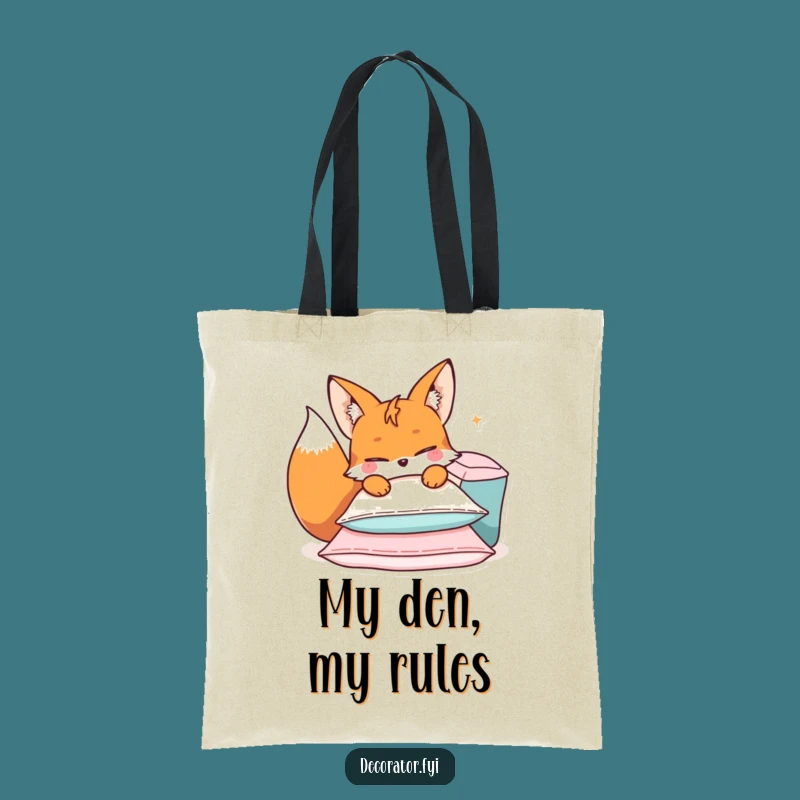 Funny Mischievous Fox Cushions Tote Bag: Chic Carryall, Wonderful Funny Gift