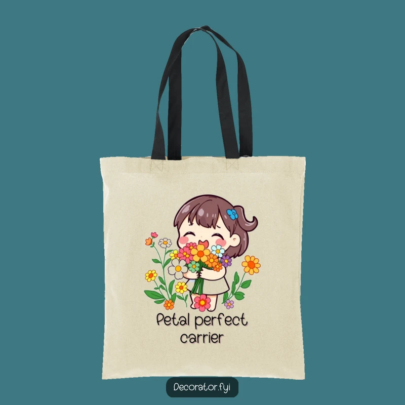 Funny Floral Tote Bag: Playful Bouquet Maker, Ideal Funny Gift